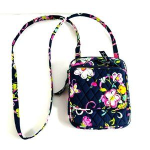 Vera Bradley Mini Hipster Messenger Crossbody Bag Ribbons Travel Adjustable